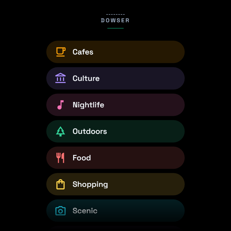 Dowser WearOS theme selection